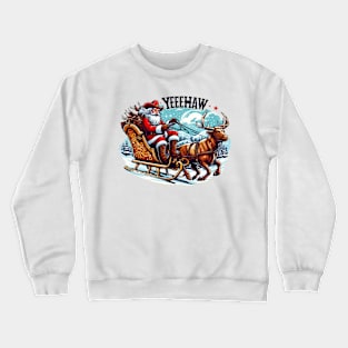 texas christmas santa cowboy Crewneck Sweatshirt